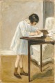 La nieta del artista en la mesa 1923 Max Liebermann Impresionismo alemán